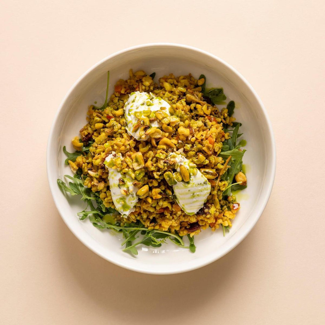 Freekeh / Berberisbessen / Geitenkaas-Faest