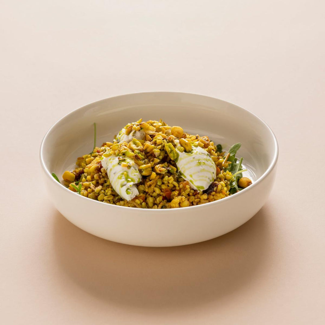 Freekeh / Berberisbessen / Geitenkaas-Faest